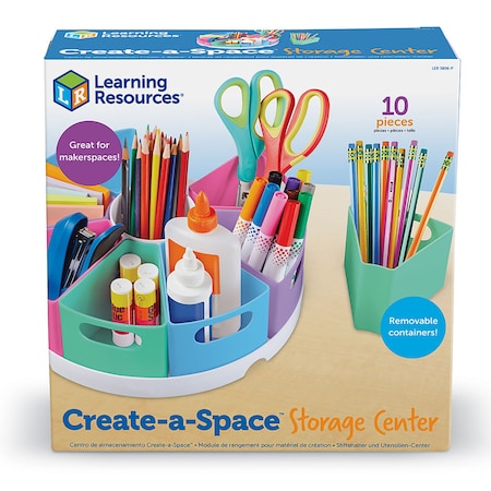 Learning Resources Create-A-Space Storage Center, Pastel 3806P